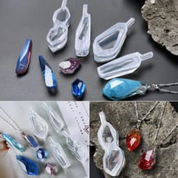 4Pcs Silicone Epoxy Mold Pendant Casting Mould Handmade DIY Crafts Jewelry Making Tool