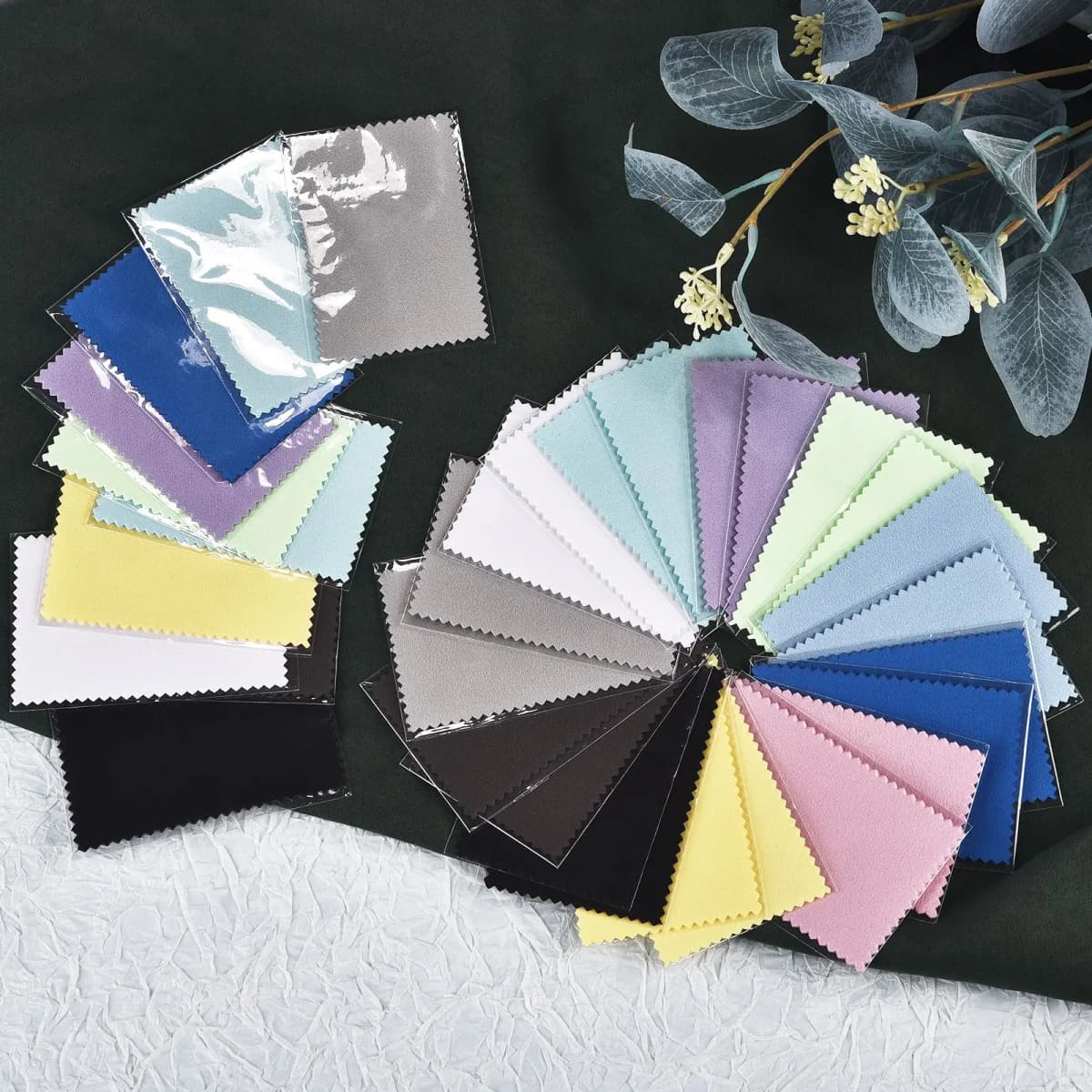 10*6.5cm/8*8cm 50pcs Silver Clean Polishing Cloth Soft Clean Wipe Wiping Cloth For Necklaces Rings Jewelry Clean Tool