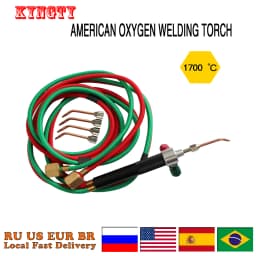 Micro Mini Gas Torch for Jewelry Welding and Soldering Kit with 5 Weld Tips for Oxygen Cylinders and Hoses (Acetylene)