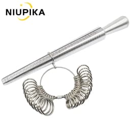 NIUPIKA HK/US/JP/UK/EU Aluminum Ring Rod Metal Ring Multi-size Specification Size Measurement Screening Jewelry DIY Tool