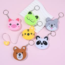 iYOE 1pc 1.5m Animal Keychain Soft Tape Measure Retractable Double Scale Automatic Sewing Tape Measure Ruler Tools Tailor Craft
