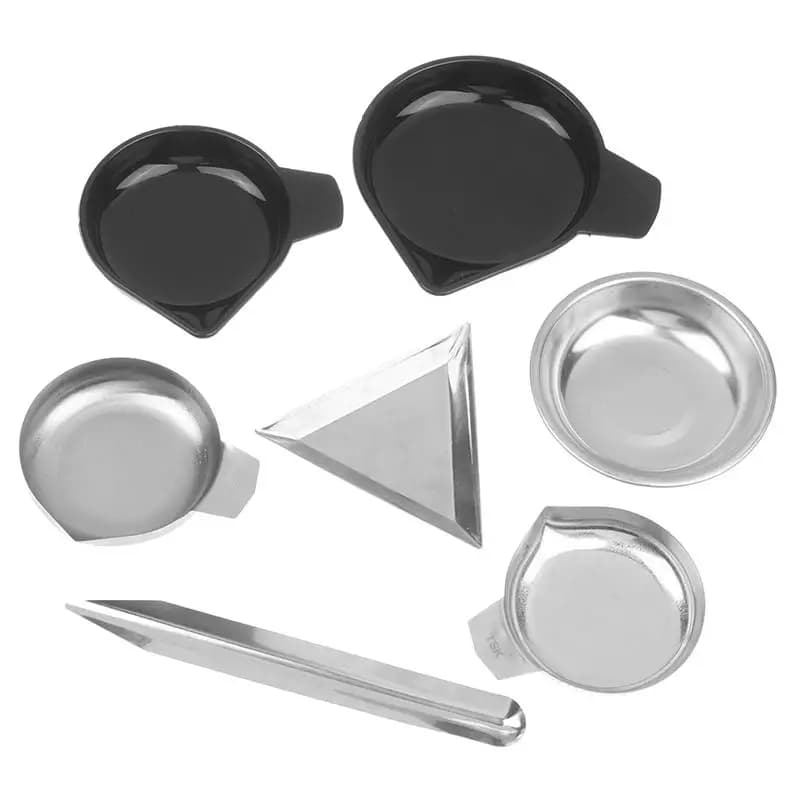 New 1 Set Weighing Powder Pans Scale Pan For Weigh Liquid Powder Gems Gemstone Weighing Pan
