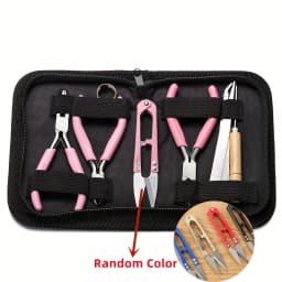 1set Senior Jewelry Making Tool Set, Includes Round Nose, Pointed Nose, and Wire Cutters, Non-Serrated Pliers for Beginners