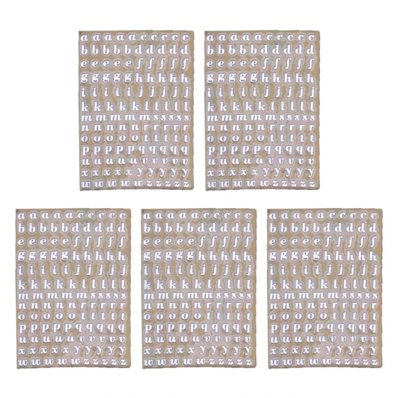 5Pcs 3mm Letters Chunky Glitter Epoxy Resin Decorative Stickers Engkish Letters Numbers UV Epoxy Resin Fillings