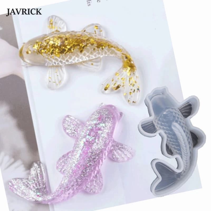 Silicone Mold Fish Shape Mini Transparent Decorative Epoxy Resin Moulds for DIY Necklace Earrings Jewelry Making Supply