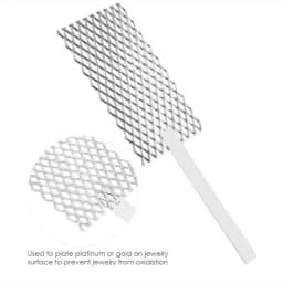 20x5cm Titanium Mesh Rhodium Electroplating Tool Anode Rhodium Jewelry Gold Silver Plating Plater Tool With Handle for Jeweler