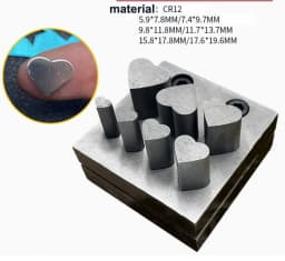 CR12 steel Disc Cutter Jewelry Making Bone Punching Cut Hole Punch Forming Die Cutting Tool Necklace Pendant Charm DIY
