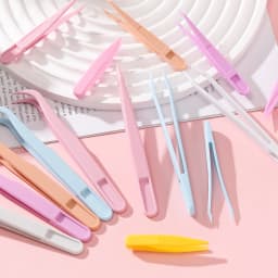 10Pcs/Lot Candy Color Plastic-assisted Fork Tweezers Stickers DIY Tool for Beaded Jewelry Accessories Making