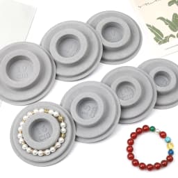 1pc PE Flocked Jewelry DIY Bracelet Design Round Plate Handmade Beaded Bracelet Design Table Size Dial New Beads Measuring Plate