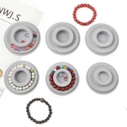 1pc PE Flocked Jewelry DIY Bracelet Design Round Plate Handmade Beaded Bracelet Design Table Size Dial New Beads Measuring Plate