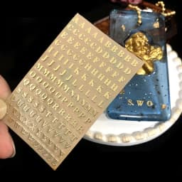 5Pcs Metal 26 Mini Alphabet Letters Decor Stickers Gold Silver Epoxy Resin Filler For DIY Silicone Molds Craft Making Fillings
