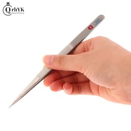 Jewelry Making Tool Tweezers Concave Groove Diamond Stainless Steel Adjustable Craft Tools For Jeweler