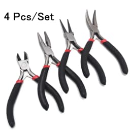 3-4Pcs Jewelry Pliers Set, Carbon Steel Cutting Pliers,Chain-Nose Pliers,Round Nose Plier For Jewelry DIY Making tool