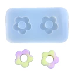 Mini Flower Silicone Mold Hollow Epoxy Shaker Fillings Silicone Molds Epoxy Resin Filler Mold for Quicksand Resin Molds