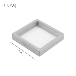 Color PE Film Jewelry Storage Box 3D Packaging Case Coin Free Stand Floating Frame Membrane Ring Earring Bracelet Display Holder