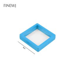 Color PE Film Jewelry Storage Box 3D Packaging Case Coin Free Stand Floating Frame Membrane Ring Earring Bracelet Display Holder