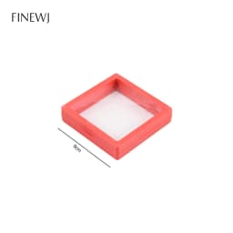 Color PE Film Jewelry Storage Box 3D Packaging Case Coin Free Stand Floating Frame Membrane Ring Earring Bracelet Display Holder