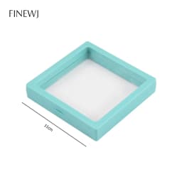 Color PE Film Jewelry Storage Box 3D Packaging Case Coin Free Stand Floating Frame Membrane Ring Earring Bracelet Display Holder