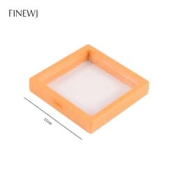 Color PE Film Jewelry Storage Box 3D Packaging Case Coin Free Stand Floating Frame Membrane Ring Earring Bracelet Display Holder