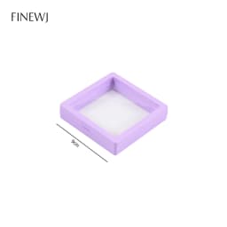 Color PE Film Jewelry Storage Box 3D Packaging Case Coin Free Stand Floating Frame Membrane Ring Earring Bracelet Display Holder