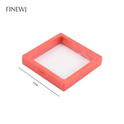 Color PE Film Jewelry Storage Box 3D Packaging Case Coin Free Stand Floating Frame Membrane Ring Earring Bracelet Display Holder