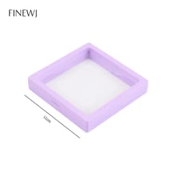 Color PE Film Jewelry Storage Box 3D Packaging Case Coin Free Stand Floating Frame Membrane Ring Earring Bracelet Display Holder