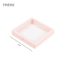Color PE Film Jewelry Storage Box 3D Packaging Case Coin Free Stand Floating Frame Membrane Ring Earring Bracelet Display Holder