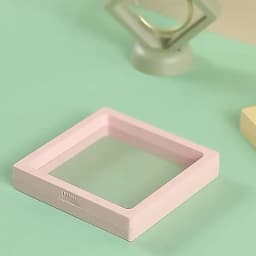 Color PE Film Jewelry Storage Box 3D Packaging Case Coin Free Stand Floating Frame Membrane Ring Earring Bracelet Display Holder