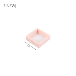 Color PE Film Jewelry Storage Box 3D Packaging Case Coin Free Stand Floating Frame Membrane Ring Earring Bracelet Display Holder