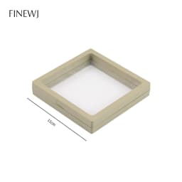 Color PE Film Jewelry Storage Box 3D Packaging Case Coin Free Stand Floating Frame Membrane Ring Earring Bracelet Display Holder