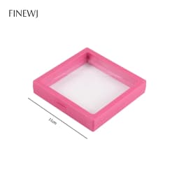 Color PE Film Jewelry Storage Box 3D Packaging Case Coin Free Stand Floating Frame Membrane Ring Earring Bracelet Display Holder