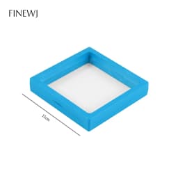 Color PE Film Jewelry Storage Box 3D Packaging Case Coin Free Stand Floating Frame Membrane Ring Earring Bracelet Display Holder