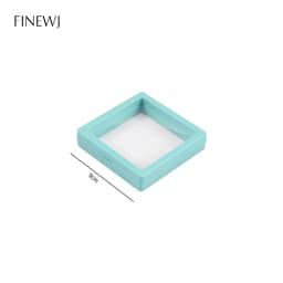 Color PE Film Jewelry Storage Box 3D Packaging Case Coin Free Stand Floating Frame Membrane Ring Earring Bracelet Display Holder