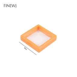 Color PE Film Jewelry Storage Box 3D Packaging Case Coin Free Stand Floating Frame Membrane Ring Earring Bracelet Display Holder
