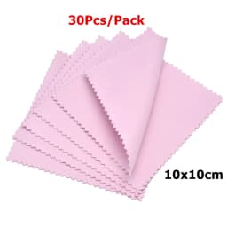 60mm 80mm 100mm Jewelry Polishing Cloth Double-Sided Cleaning Cloth for Gold Silver Jewelry Tools 10-30Pcs