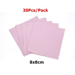 60mm 80mm 100mm Jewelry Polishing Cloth Double-Sided Cleaning Cloth for Gold Silver Jewelry Tools 10-30Pcs