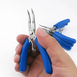 Bent Needle Nose Pliers Mini Serrated Pliers for Jewelry Making Electronic Repair Hand Tools