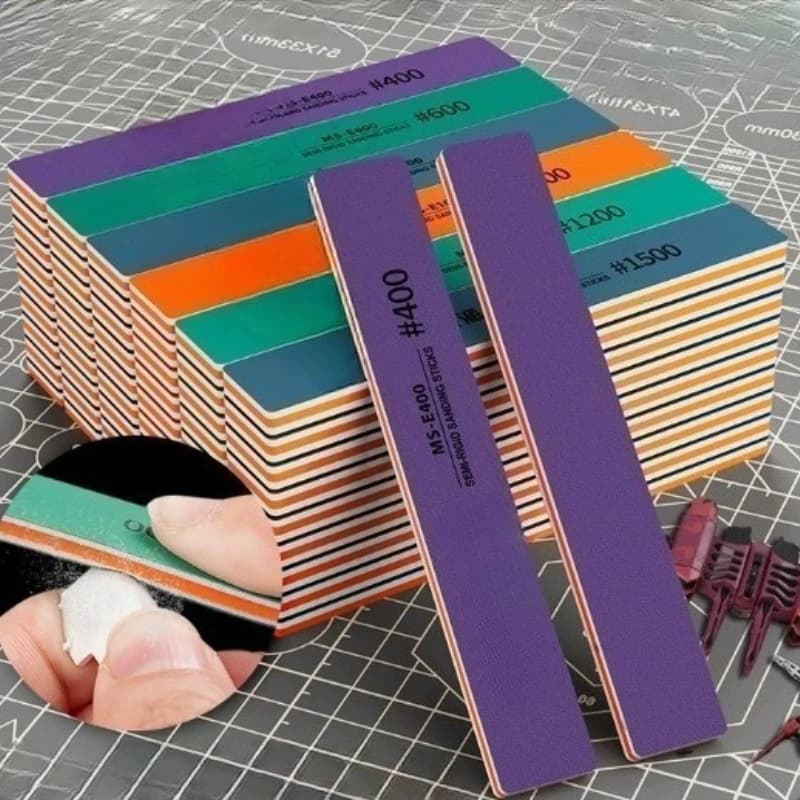 MS-E400-1500 Semi-rigid Sanding Sticks Plastic Model Polishing Rod for DIY Assembling Model Build Tools