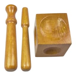 Durable Wood Doming Block and Punches Jewelry Making Tools Wood Dapping Block Perfect for Soft Metal Jewelry Making
