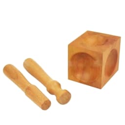Durable Wood Doming Block and Punches Jewelry Making Tools Wood Dapping Block Perfect for Soft Metal Jewelry Making