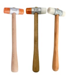 Double-Face Nylon Mallet Hammer with Wooden Handle Jewelry Forming Metal Punching Leather Craft Bench Smithing Tools