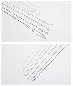 2Pcs/Lot Stainless Steel Big Eye Beading Needles Easy Thread String Cord Pins For Beads and Pearls DIY Jewellry Making Tools