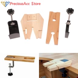 1Set Bench Pin Clamp V-Slot Fixing Clip For Workbench Wooden Adjustable Jewelry Clamp Tool