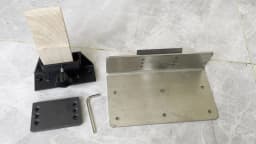 Stainless Steel Mounting Plate with Wooden Bench Pin Kit Jewelry Setting Tools