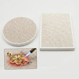 Honeycomb Soldering Block Refractory Ceramic Bench Brick for Platinum Gold Silver Casting Jewelry Welding Tools