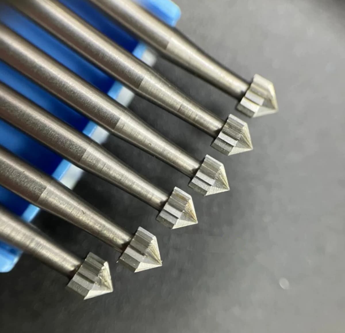 6pcs/set 2.35 Handle Steel Diagonal Needle Engraving Cutter Electric Hollow Q BURS Carving Jewelry Drilling Polishing
