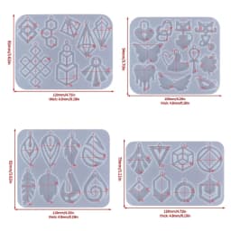Earring Resin Mold Vintage Pendant Silicone Mould Epoxy Resin Jewelry Making Molds Droplet Animal Charm DIY Mold Jewelry