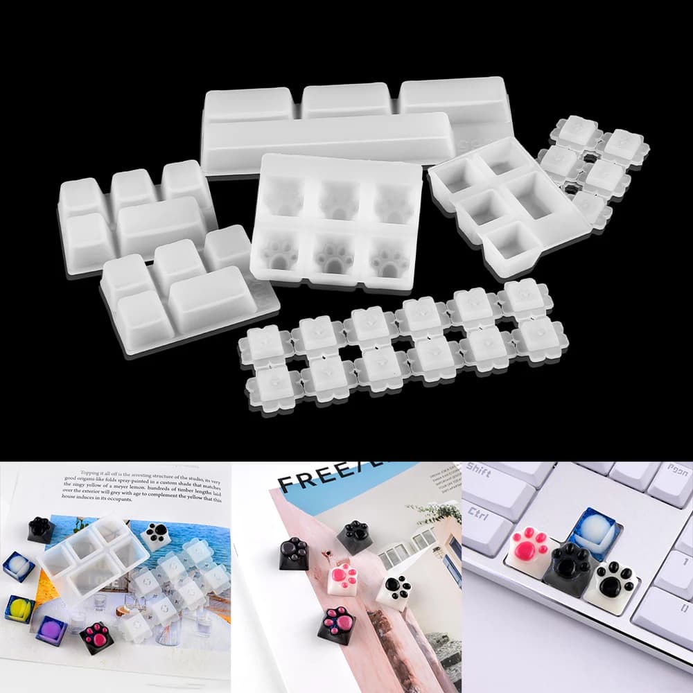Mechanical Keyboard Resin Key Cap Silicone Mold UV Crystal Epoxy Molds For Manual DIY Handmade Crafts Making Tools