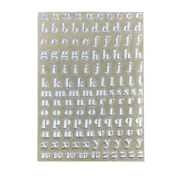 Gold/Silver Alphabet Glitter Epoxy Resin Metal Decorative Stickers English Letters Numbers UV Epoxy Resin Fillings Filler