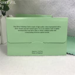 DOTEFFIL 925 Sterling silver Jewelry Cleaning Cloth Silver Polishing Cloth 11x7cm Women 925 Silver Jewelry Cleaning Cloth